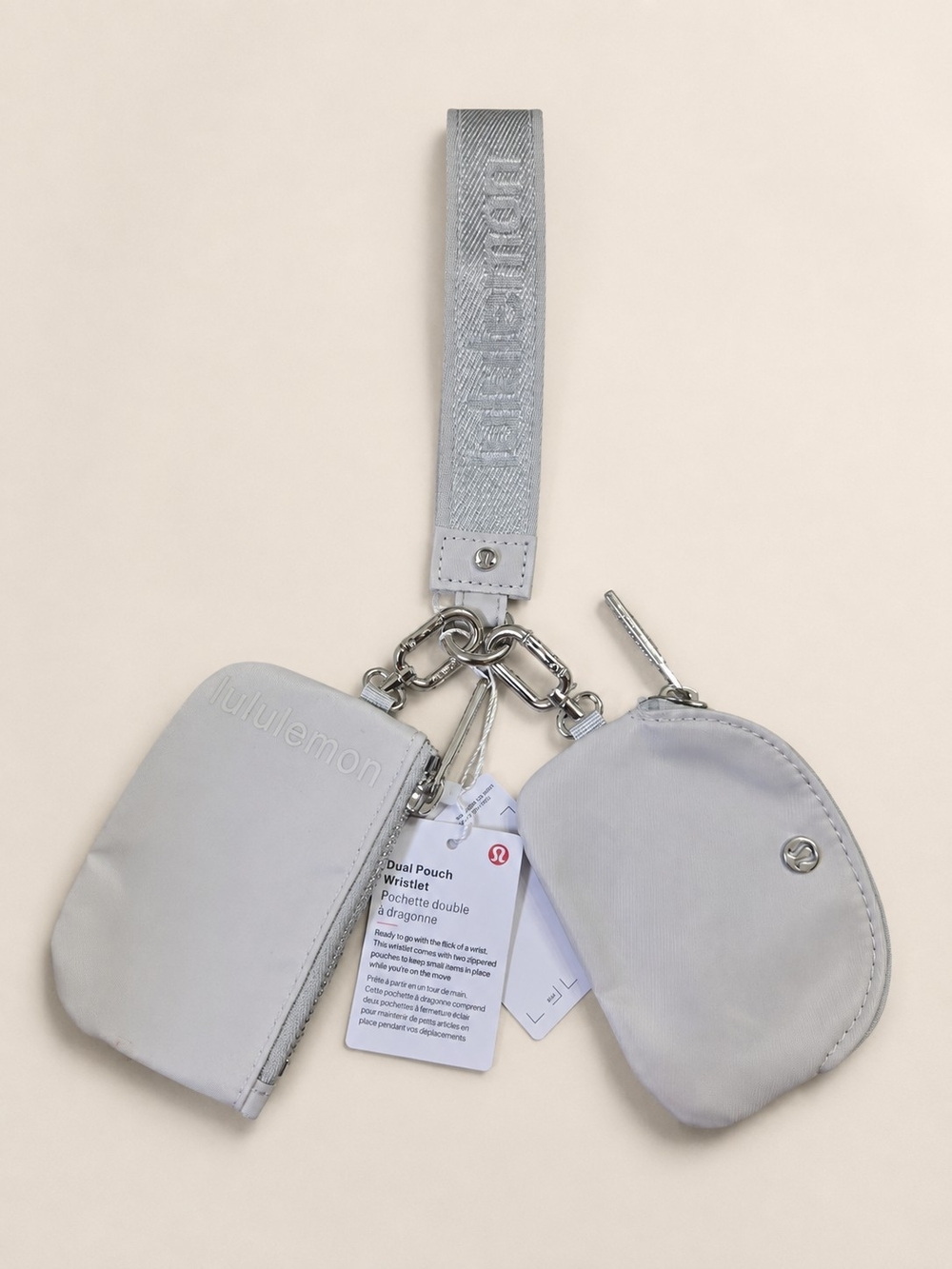 lululemon Dual Pouch Wristlet Gray